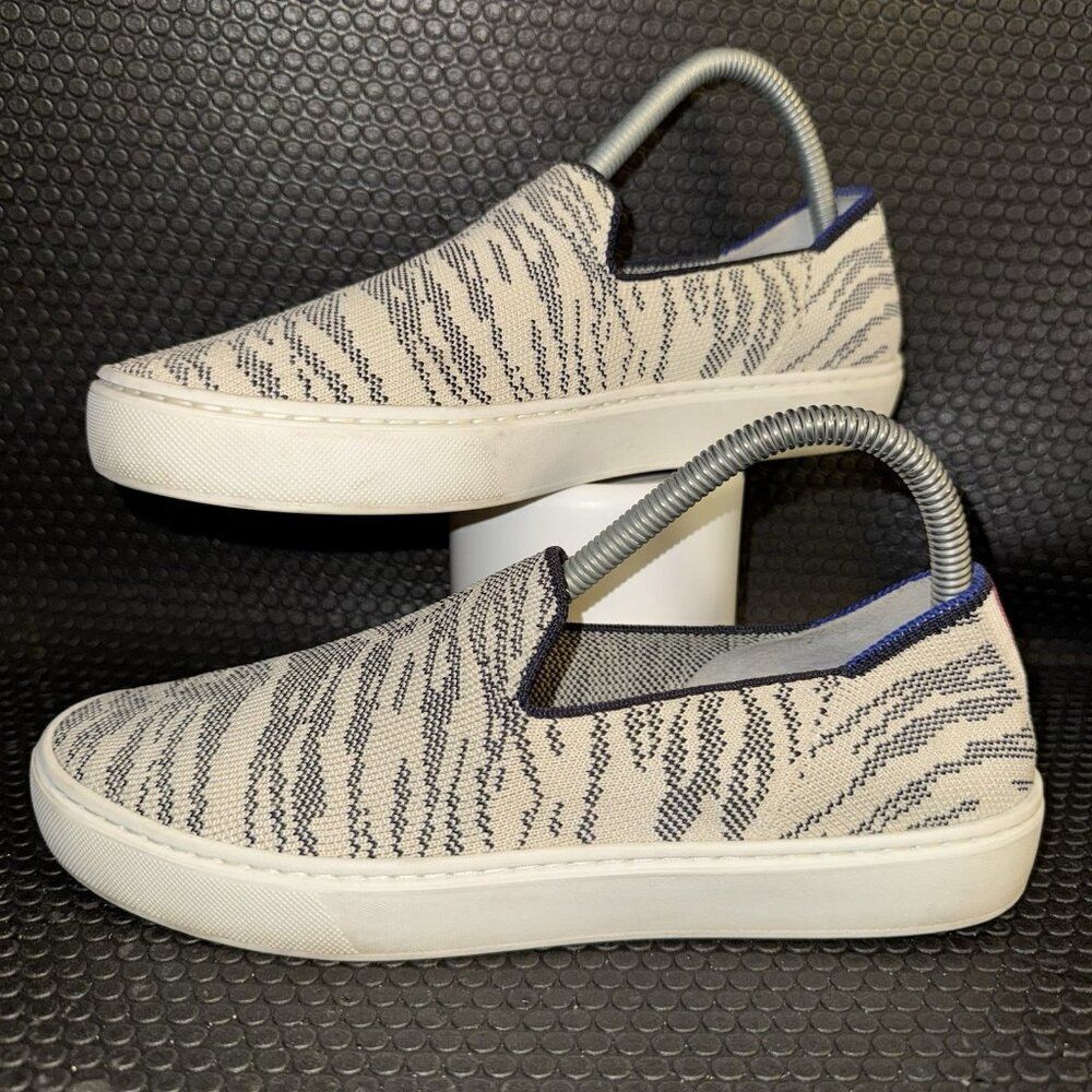 Rothy's The Sneaker Maritime Tiger Print Comfort Casual Shoes Womens Size 7.5
